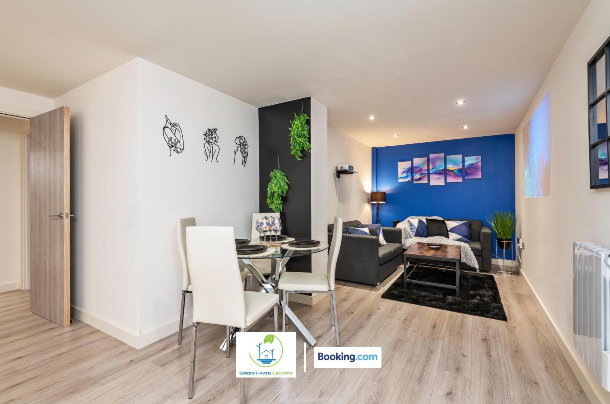 Spacious 1 Bedroom Apartment With 4K Cinema Experience By Green Haven Escapes In Bradford 브래드퍼드 외부 사진